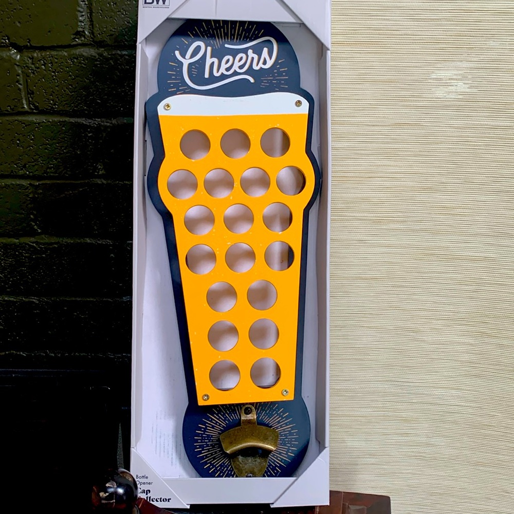 Bottle opener cap collector